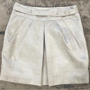 Club Monaco Silver Metallic Mini Skirt